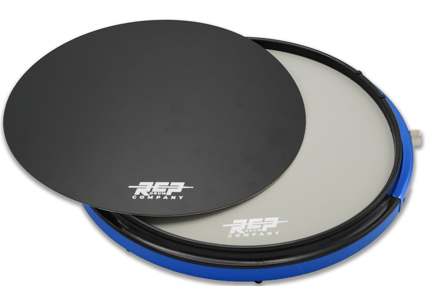 RCP Active Snare Drum Practice Pad Package with Adjustable Snare, Grey Head & Laminate RCP Drum Company