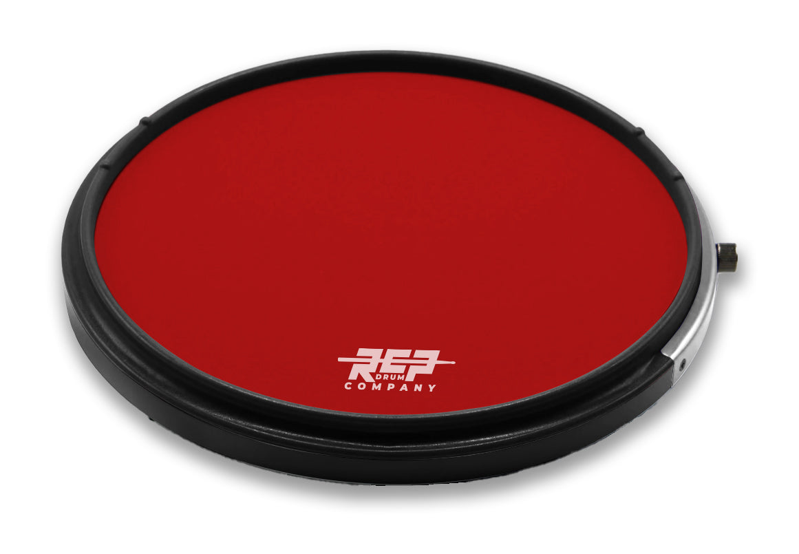 RCP Active Snap Shot Snare Drum Practice Pad with Adjustable Snare, Red Head & Custom Laminate  RCP Drum Company