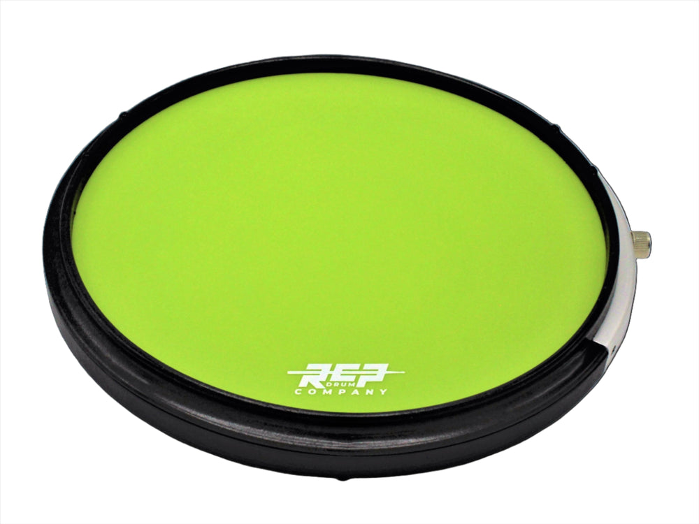 RCP Active Snare Drum Practice Pad with Adjustable Snare, Lime Green Head