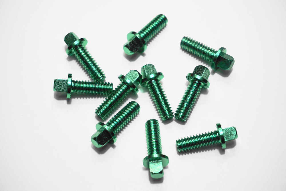 Green hardware screws 10 count for RCP Drum Premium and Snap Shot Pads  RCP Drum Company   