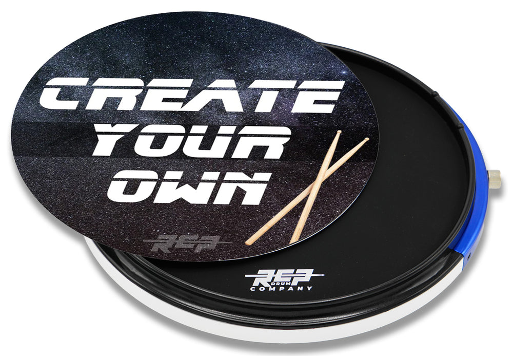 RCP Active Snap Shot Snare Drum Practice Pad with Adjustable Snare, Black Head & Custom Laminate  RCP Drum Company   