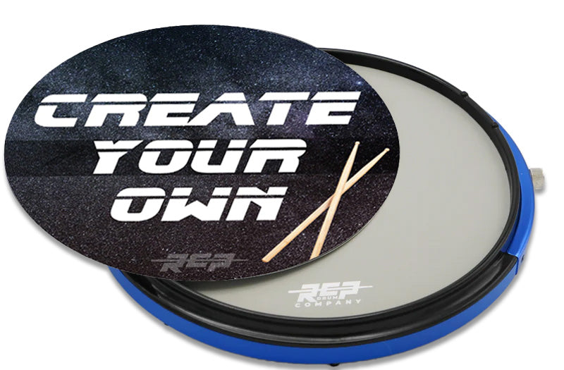 RCP Active Snap Shot Snare Drum Practice Pad with Adjustable Snare, Grey Head & Custom Laminate  RCP Drum Company   