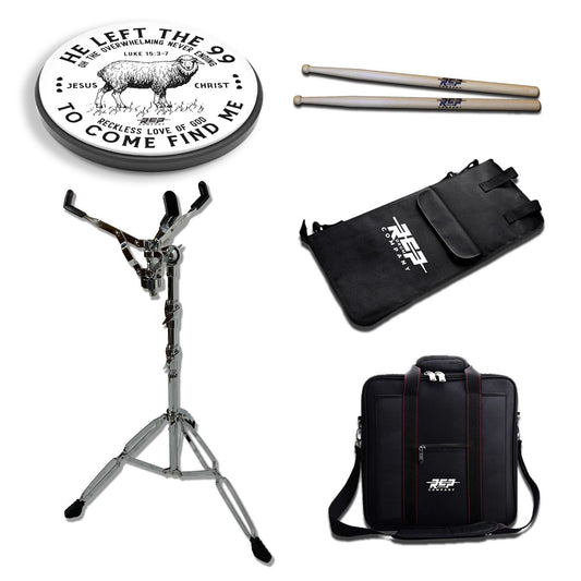 FAITH Pad (Flex Series) Practice Drum Pad Deal Pack With Pad, Stand, Carry Bag, Stick Bag and Sticks