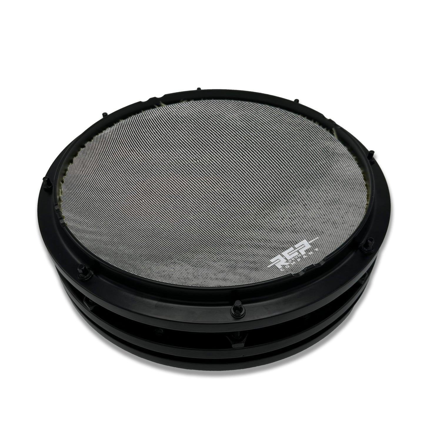 RCP hybrid snare drum practice pad with tunable kevlar head and snare wires