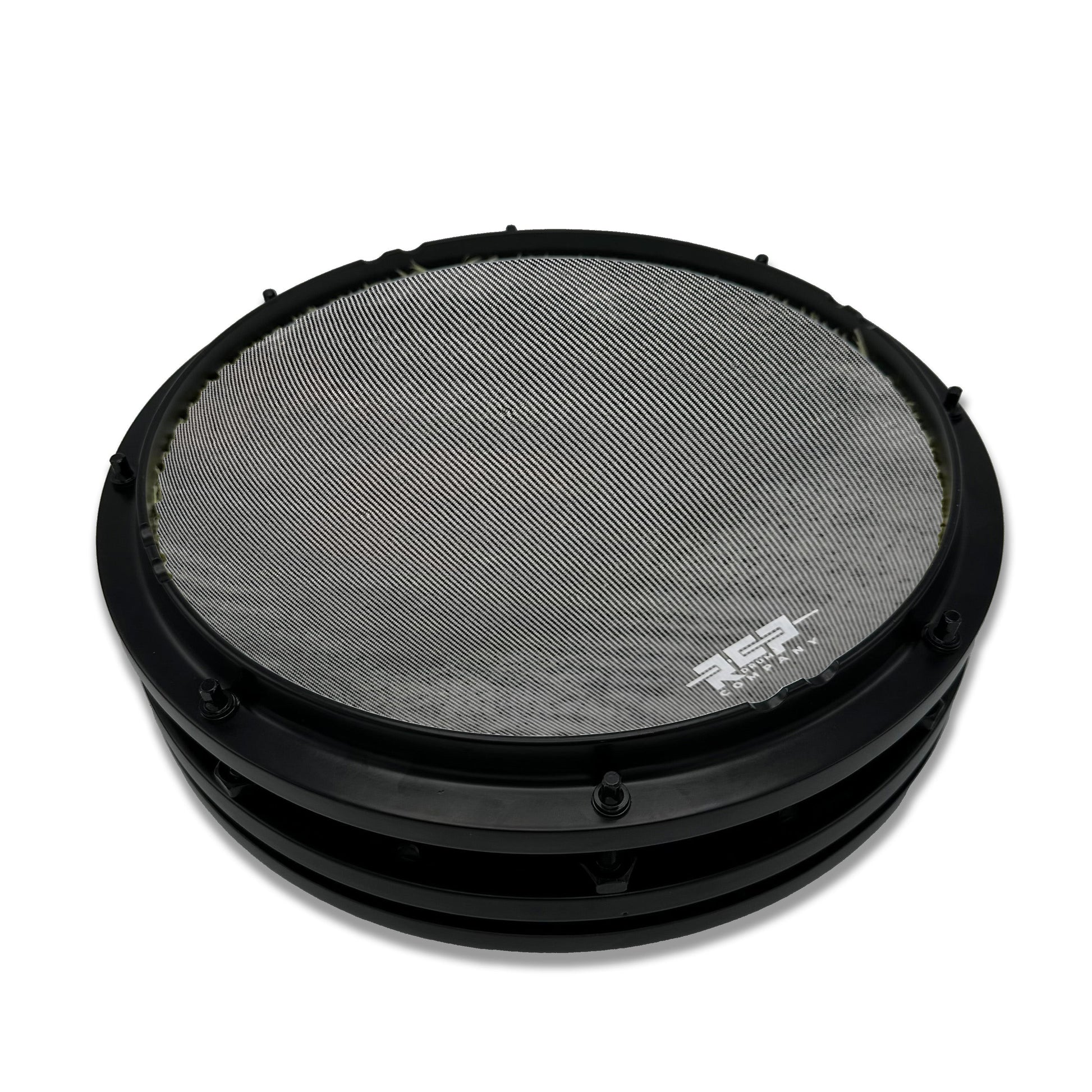 RCP hybrid snare drum practice pad with tunable kevlar head and snare wires