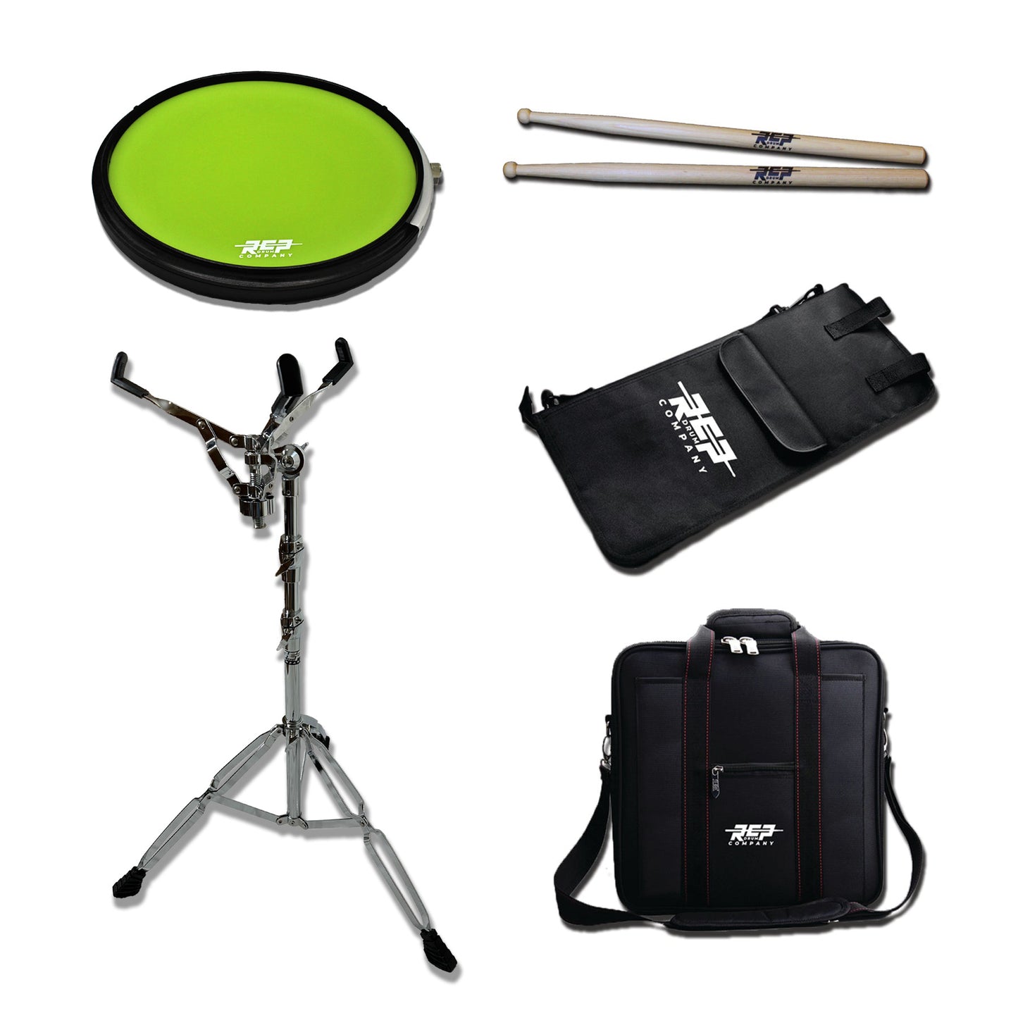 Active Practice Drum Pad Deal Pack With Pad, Stand, Carry Bag, Stick Bag and Sticks