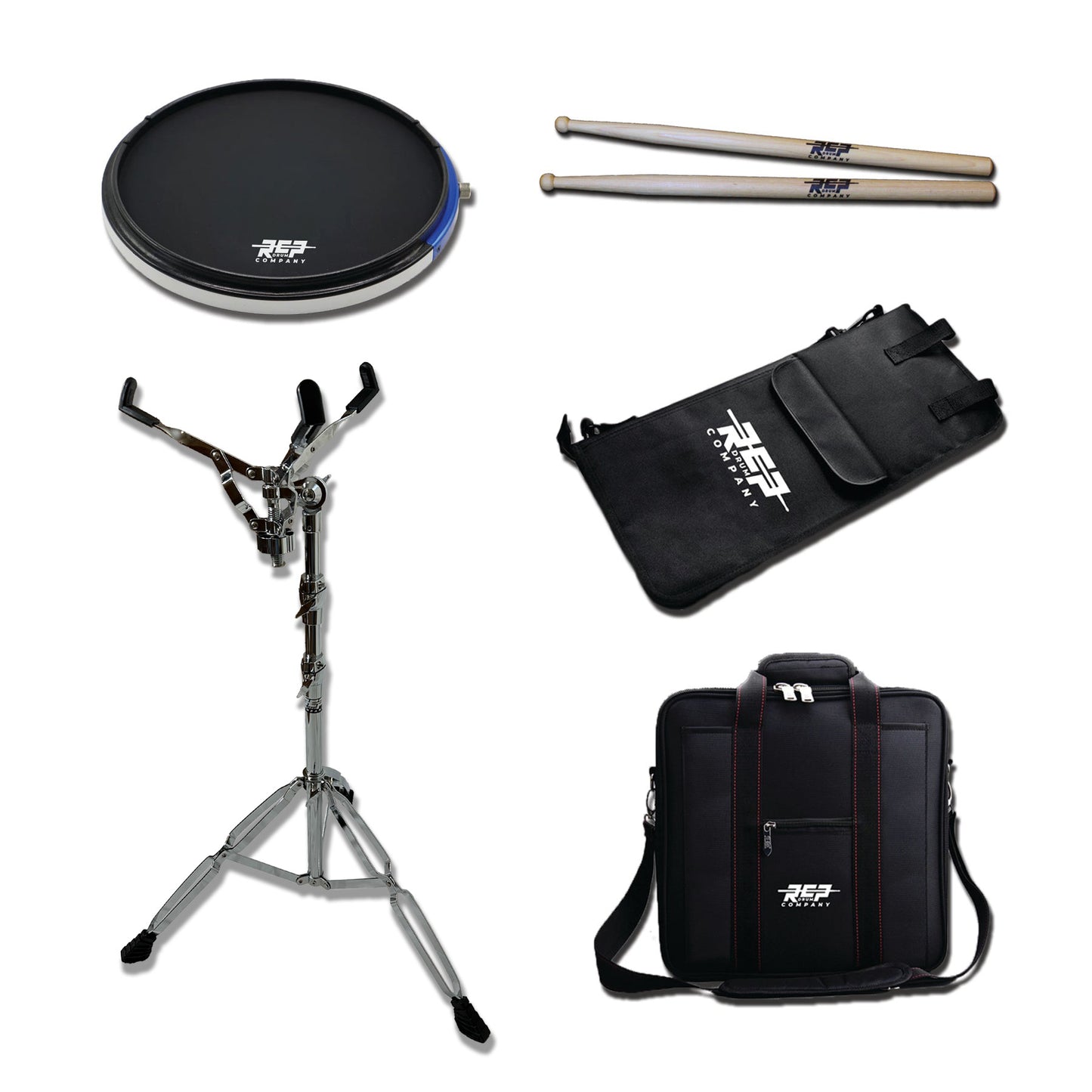 Active Practice Drum Pad Deal Pack With Pad, Stand, Carry Bag, Stick Bag and Sticks