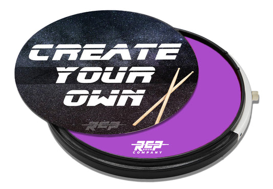 RCP Active Snap Shot Snare Drum Practice Pad with Adjustable Snare Purple Head & Custom Laminate