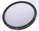 RCP Drum Company Custom 11" Black Double Sided Drum Practice Pad Barracuda Head Drum Practice Pad RCP Drum Company Barracuda Light Blue 