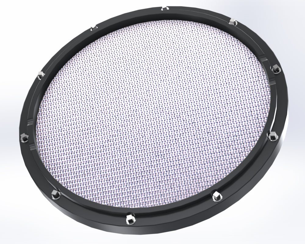 RCP Drum Company Custom 11" Black Double Sided Drum Practice Pad Barracuda Head Drum Practice Pad RCP Drum Company Barracuda Silver 