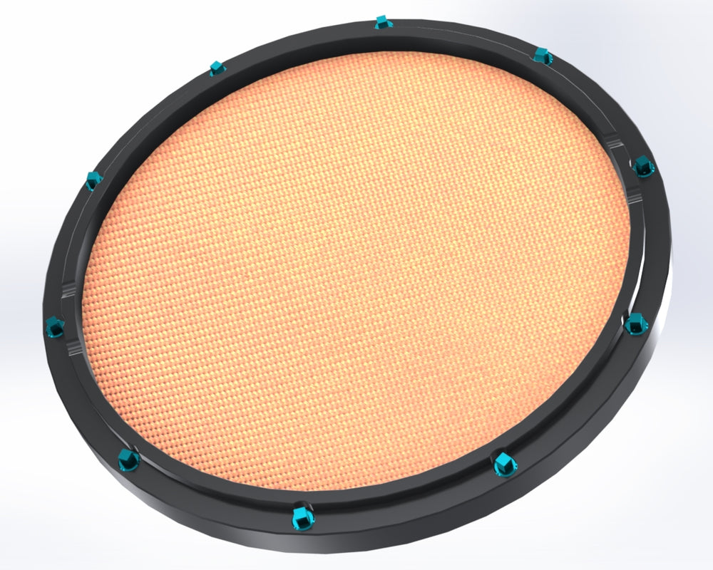 RCP Drum Company Custom 11" Black Double Sided Drum Practice Pad Crush Head - RCP Drum Company