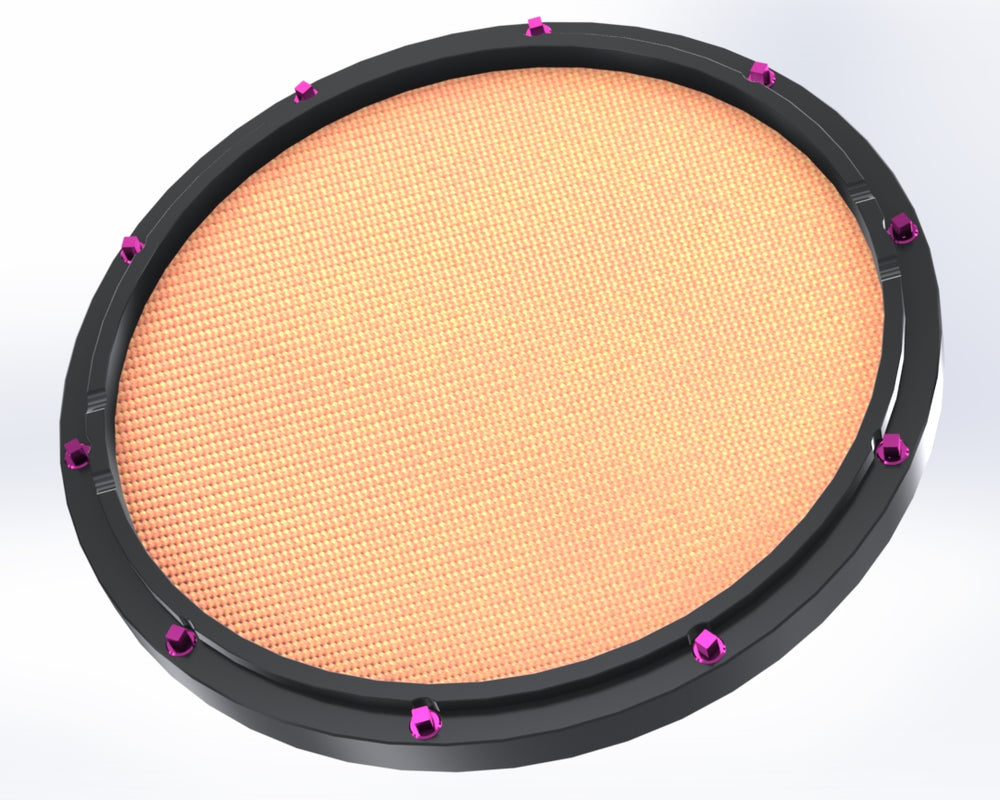 RCP Drum Company Custom 11" Black Double Sided Drum Practice Pad Crush Head - RCP Drum Company