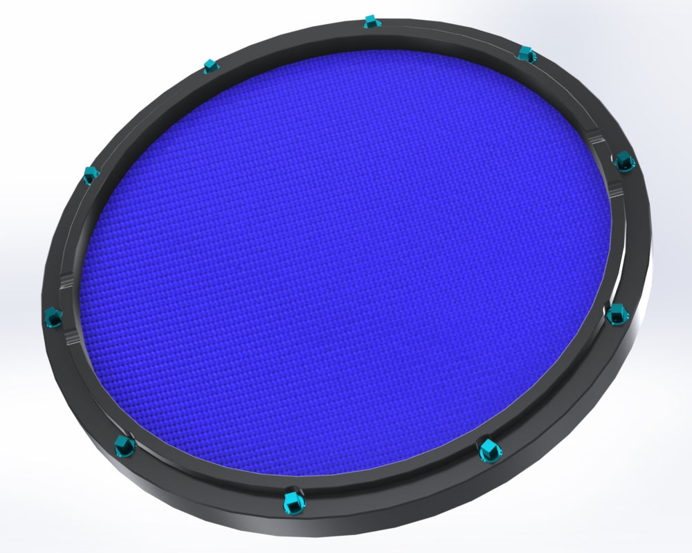 RCP Drum Company Custom 11" Black Double Sided Snare Drum Practice Pad Midnight Blue - RCP Drum Company