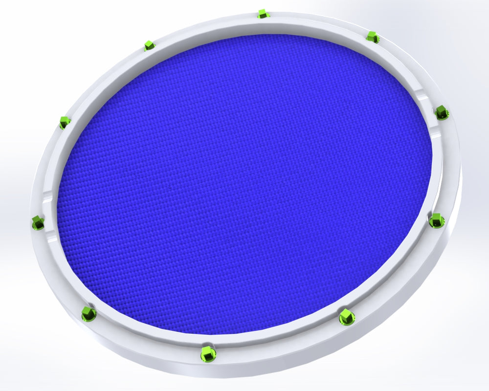 RCP Drum Company Custom 11" White Double Sided Snare Drum Practice Pad Midnight Blue - RCP Drum Company