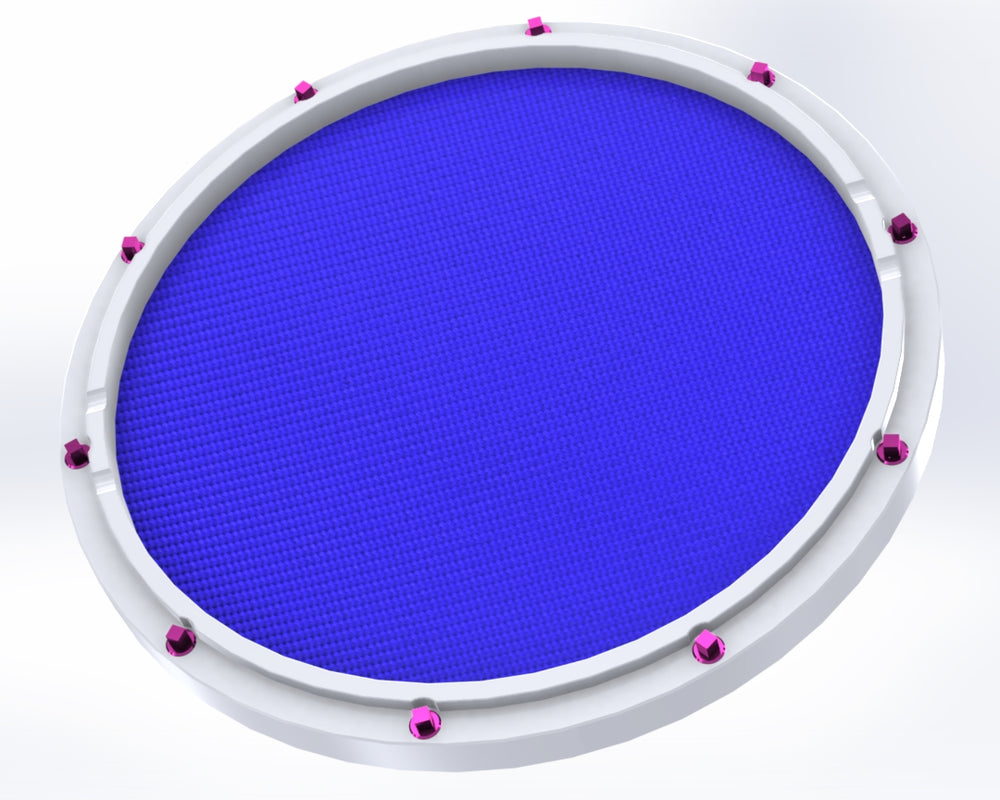 RCP Drum Company Custom 11" White Double Sided Snare Drum Practice Pad Midnight Blue - RCP Drum Company