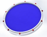 RCP Drum Company Custom 11" White Double Sided Snare Drum Practice Pad Midnight Blue - RCP Drum Company