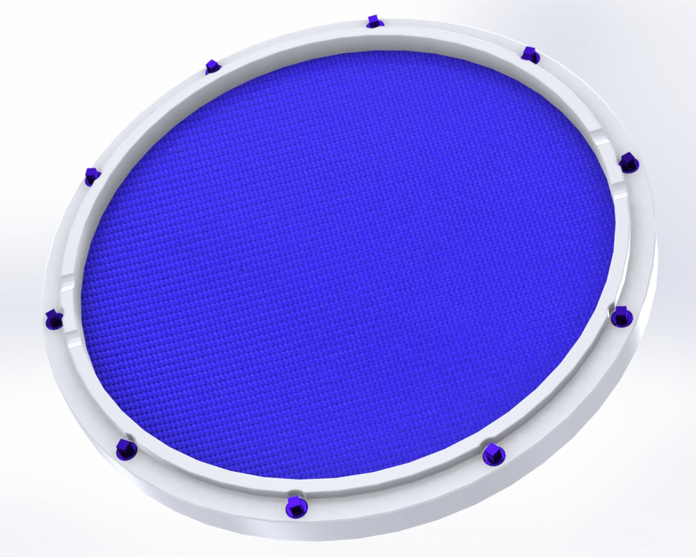 RCP Drum Company Custom 11" White Double Sided Snare Drum Practice Pad Midnight Blue - RCP Drum Company