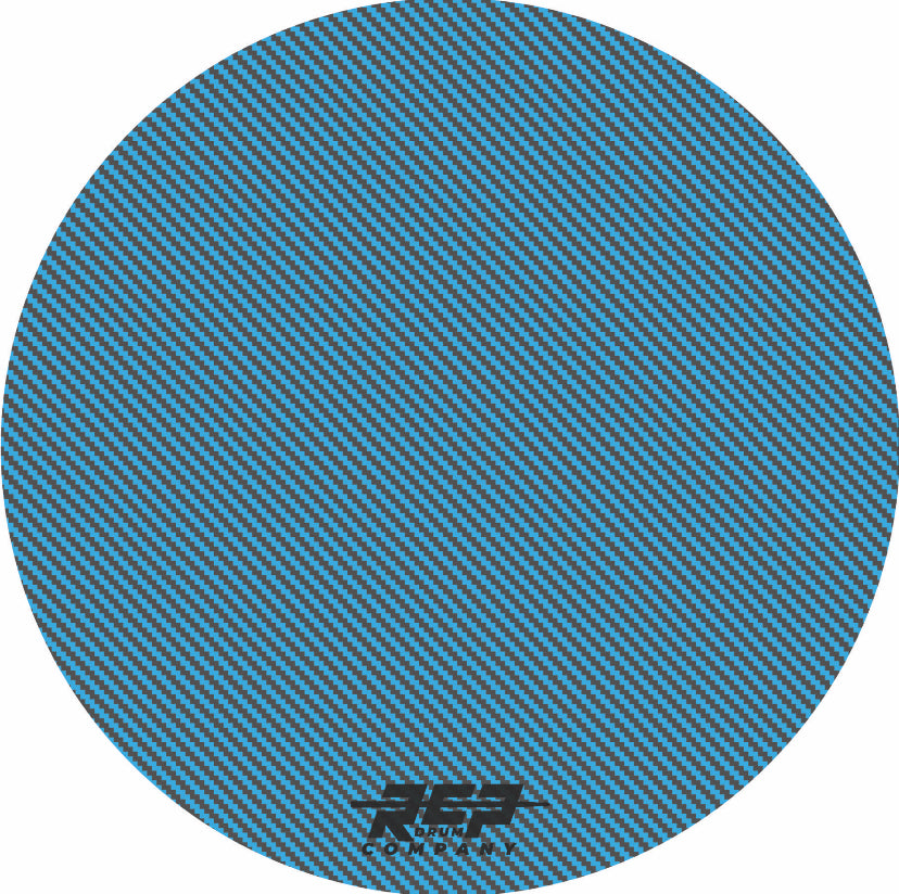 RCP Drum Active Snare Drum Practice Pad Blue Carbon Fiber Laminate Head  RCP Drum Company   