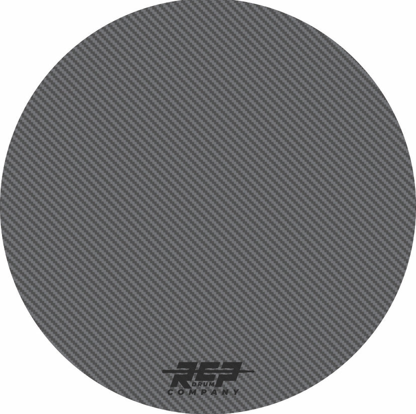 RCP Drum Active Snare Drum Practice Pad Grey Carbon Fiber Laminate Head  RCP Drum Company   