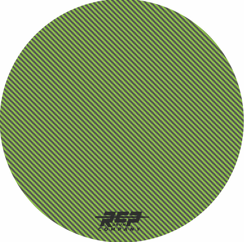 RCP Drum Active Snare Drum Practice Pad Green Carbon Fiber Laminate Head  RCP Drum Company   