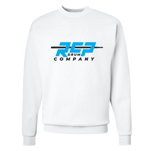 White RCP Drum Company Crew Neck Sweatshirt Apparel RCP Drum Company   