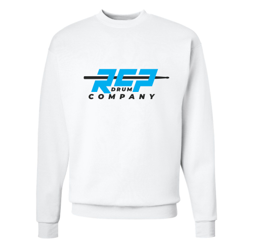 White Crew Neck Sweatshirt | White Sweatshirt | RCP Drum Company