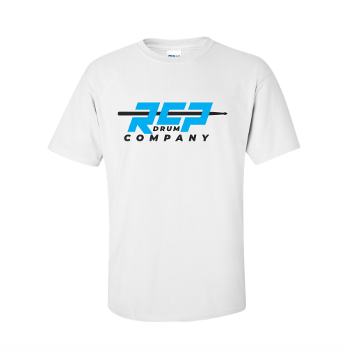 White RCP Drum Company Short Sleeve T-Shirt Apparel RCP Drum Company   